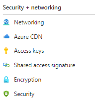 Security and Network menu