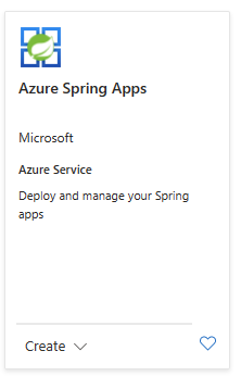 Azure Spring Apps Tile