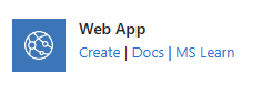 Create Web App Button