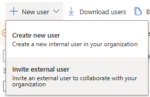 Invite External User Button