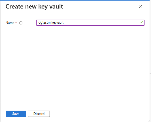 Create Key Vault Dialog