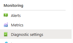 Diagnostic Settings Button