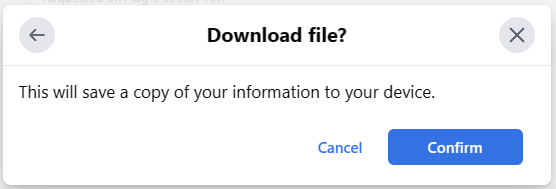 Download File Confirmation