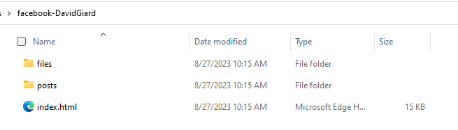 Downloaded Extracted Files