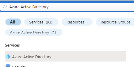 Search Azure for Active Directory
